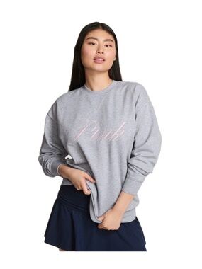Grey 'Pink' Script Crewneck Victoria’s Secret